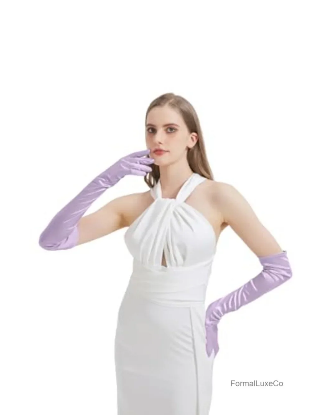 Satin Opera Gloves Women Elbow Length Formal Party